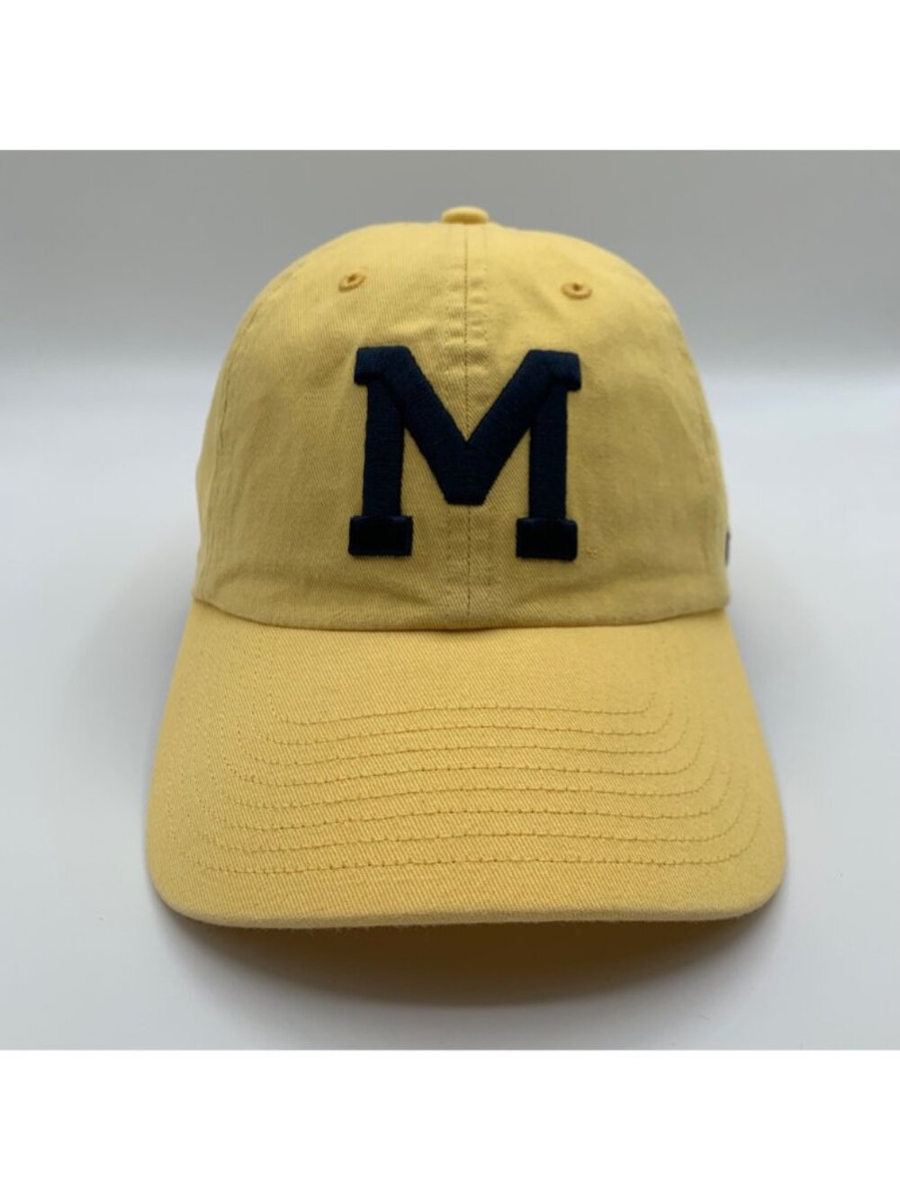 Michigan Wolverines NCAA Yellow 47 Brand College Vault Clean Up Strapback Hat - Picture 2 of 6